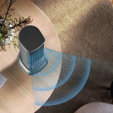 USB Rechargeable Bladeless Tower Fan – Slim & Silent - InspiredGrabs.com
